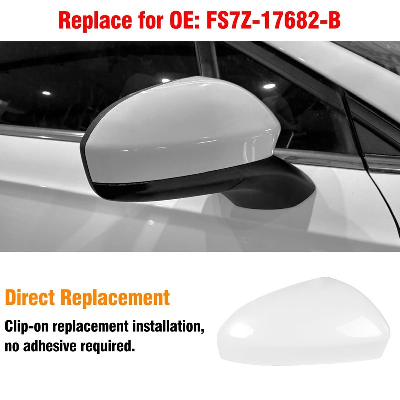 Adzfel Compatible with Ford Fusion Side Mirror Cover Cap 2013