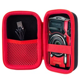 Aenllosi Hard Carrying Case Compatible with OLYMPUS Tough TG-6 / OM System Tough TG-7 Waterproof Camera(Case Only,Red)