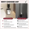 Leasylife Toilet Brush and Holder, Stainless Steel