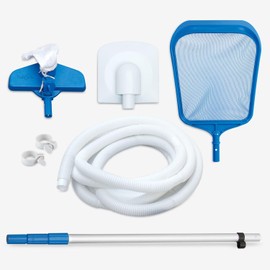 Funsicle Deluxe Maintenance Kit, Above Ground Swimming Pool Cleaning, Includes Vacuum, Skimmer, Hose and Adapter,Adults