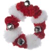 Red and White Fuzzy Bell Collar for Dogs, Medium 6