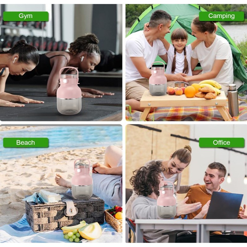 Portable Blender Cup 500ML USB Rechargeable Cordless Mini Electric Juicer