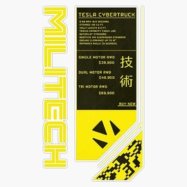 Militech Sticker Bumper Sticker Vinyl Decal 5"