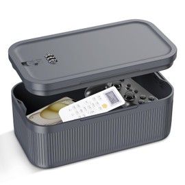 LOFICOPER Lockable Storage Box, Cell Phone Locked Jail, Refrigerator Snack Food Storage Container, Childproof Lock Box for Home, Office, School, Travel, 9.25 x 5 x 3 inches