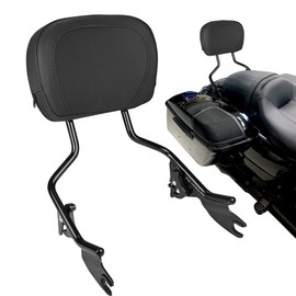 Hutexico Sissy Bar for Harley, 22" Detachable Passenger Rear Backrest Pad Compatible Harley Touring Street Glide Electra Glide Road King CVO 2009-2024 Motorcycle Sissy Bar