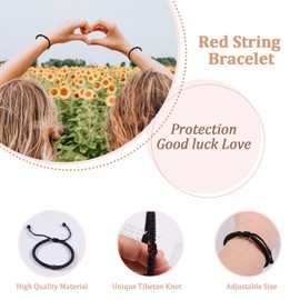 MANVEN 2 x best friend bracelet, hand-knitted lucky protection bracelet, friendship bracelet for long distances for best friends, sisters, women, men, Nylon, No gemstone