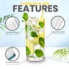KICHLY 16 oz Clear Plastic Tumblers – Pack of 8