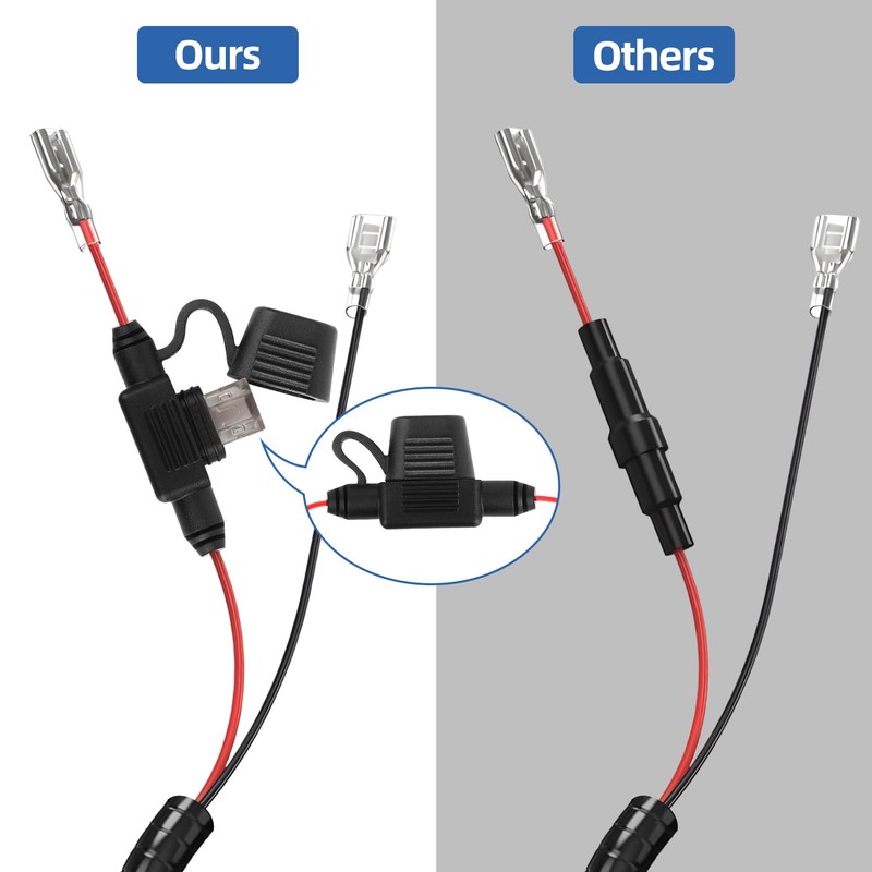 Trail Camera Battery Power Cable Chew Proof Include 2Amp Fuse