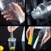FEOOWV 1Pc Plastic Cocktail Shaker with Scale and Strainer Top,