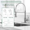 WEWE Kitchen Faucets, Brushed Nickel Kitchen Faucet with Pull Down