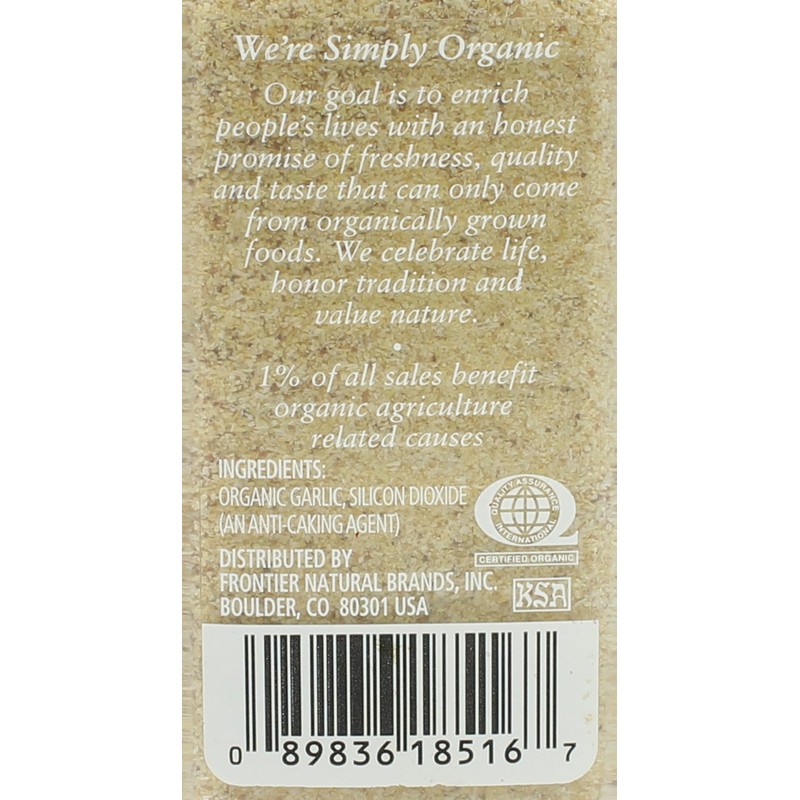 Simply Organic Garlic Powder Certified Organic, 3.64-Ounce Container