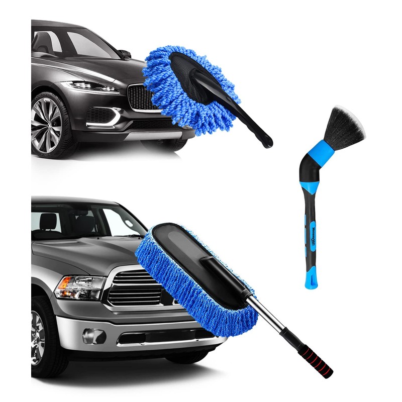 YeewayVeh Kit de plumero de coche, juego de 3 cepilloscon
