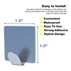 Performore Adhesive Wall Hooks 4-Pack – Heavy-Duty 304 Stainless Steel,