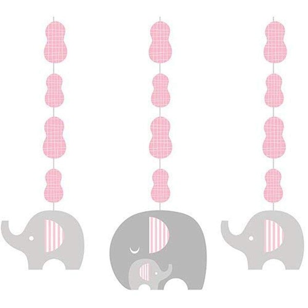 Creative Converting 317224 Festive Little Peanut Pink Dangling Party Decorations,