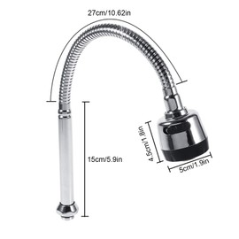 Fdit 360-Degree Swivel Faucet Sprayer 304 Stainless Steel Swivel Spout Kitchen Sink Aerator Faucet Replacement Part