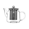 Premier Housewares High Borosilicate Teapot, with Strainer, 650 ml, 12