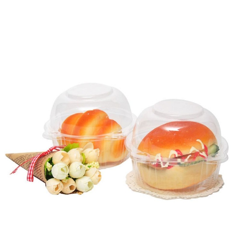 50 Pack Clear Plastic Single Individual Cupcake Muffin Dome Holders