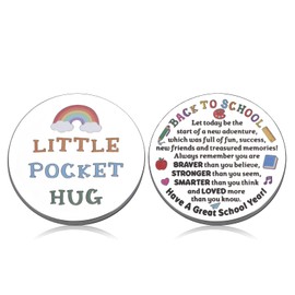 Cute School Supplies for 1st/2nd/3rd/4th/5st Grade Grils, Dorm Room Essentials for Daughter Son, First Day of School Gift for Middle Students, Back to School Gifts, Pocket Hug Token for preschool kids