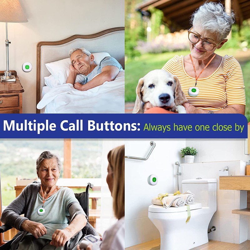 Daytech Wireless Caregiver Pagers SOS Call Button for Elderly Patient