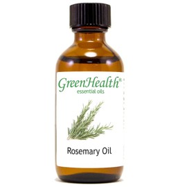 GreenHealth Rosemary - 2 fl oz (59 ml) Glass Bottle with Cap - 100% Pure Essential Oil