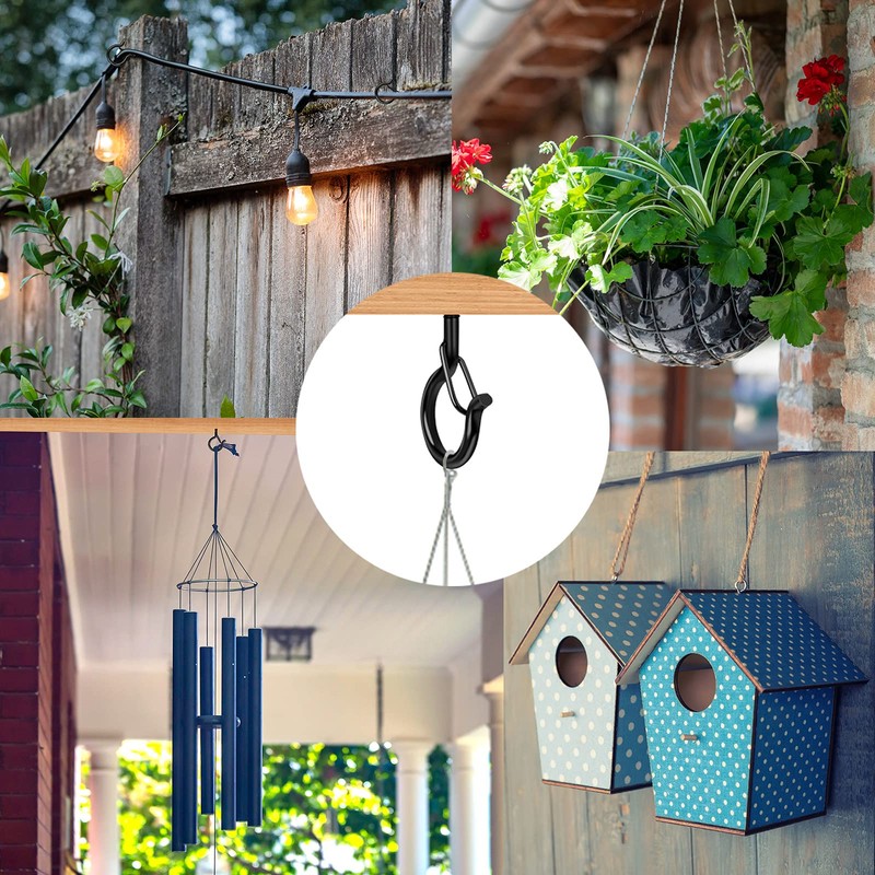 24 PCS Q-Hanger Hooks, Screw Hooks for Outdoor String Lights,