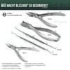 Podiatry Tool Kit by Blizzard – 5 Piece Set with