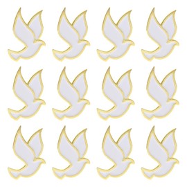 White Dove Lapel Pin (12 Pins) Christian Holy Spirit , Peace Dove