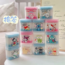 Portable Spiral Cotton Swabs, Sanitary A9 Dual-Head Swabs for Ear Care & Makeup One Size/Xiaoxin 40ea