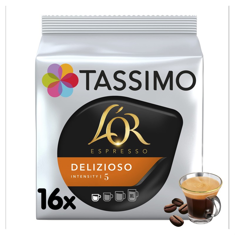 Tassimo L'OR Espresso Delicious Coffee Pods, Pack of 16