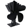 AB Tools 4 Blade Stove Fan Black Heat Powered Fan