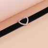 Heart Choker Necklace for Women Handmade Velvet Choker with Heart