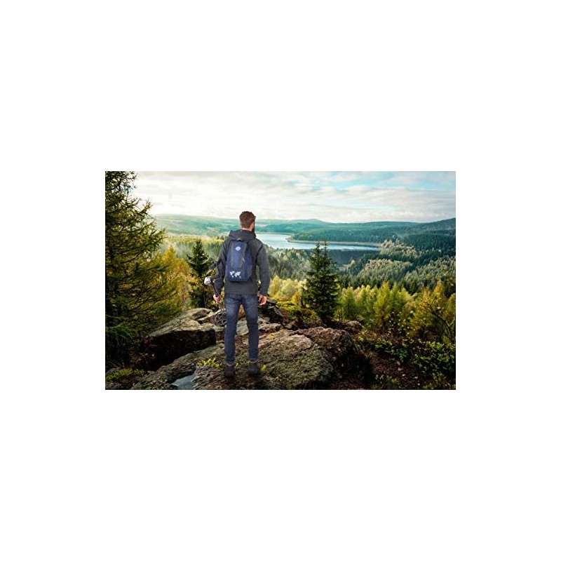 TROIKA WELTENBUMMLER -TB-RUC45/DB Foldable Daypack, Lightweight Mesh Pockets on Both