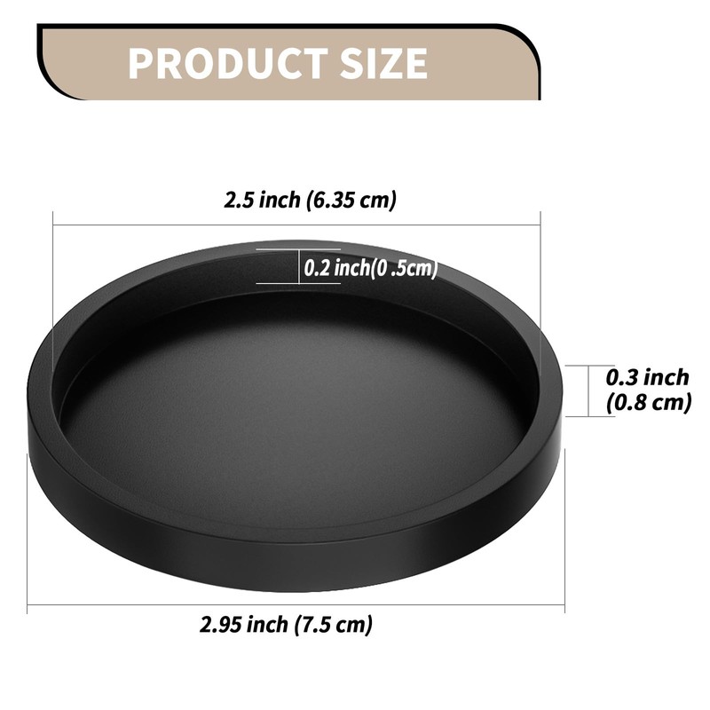 Non Slip Furniture Coasters - 2.5inch 4PCS Round Rubber Furniture