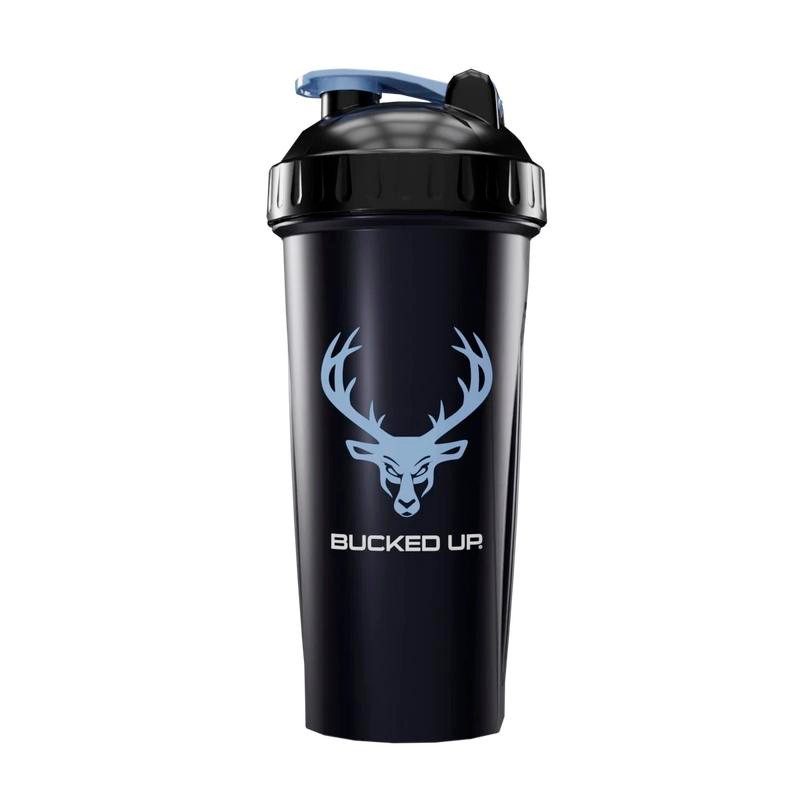 Bucked Up Perfect Shaker Bottle - 28 oz. Drinkware:_Black/Grey