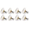 8-Piece Stainless Steel Shower Door Roller Replacement Set with Screws