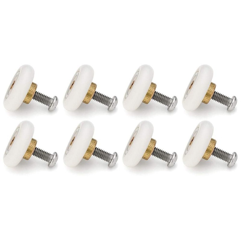 8-Piece Stainless Steel Shower Door Roller Replacement Set with Screws