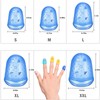 20 Pieces Rubber Fingers Tips Guard with 5 Sizes (S/M/L/XL/XXL)