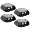 Quntis Solar Decking Lights 4 Pack, Warm White Solar Ground