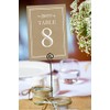 Kraft Table Card Numbers For Wedding Reception - Double Sided