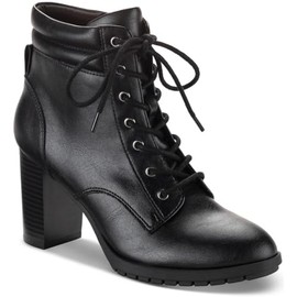 Style & Co. Womens Laurellee Combat & Lace-Up Boots Black 9.5 Medium (B,M)
