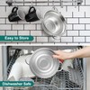 Herogo Stainless Steel Colander 20cm, Micro-Perforated Metal Colanders with Handle,