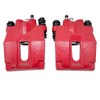 FengTeeh 184858 184859 Red Rear Brake Calipers Driver Passenger Side