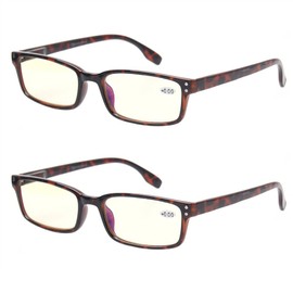 2 pares de anteojos de computadora con protección UV, anti rayos azules, antirreflejos y resistente a los arañazos, Transparente, 14,78ml