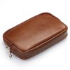 Leather Factory Leather Craftsman Repletion Pouch, Small, with Key Chain,