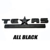2 Count All Black 3D Texas Edition Emblem compatible with