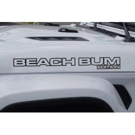 ANYStickerYouWant x2 Beach Bum Edition Vinyl Decal Hood Sticker Fits Jeep Wrangler