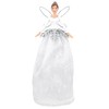 Gisela Graham White/silver tree top fairy large