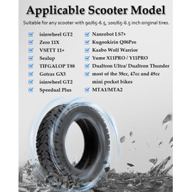 Felixstory 11 Inch 90/65-6.5 Off Road Vacuum Tire, Fit for isinwheel GT2 Yume X11PRO Zero 11X VSETT 11+ TIFGALOP T88 Electric Scooter, Fits Most 38cc, 47cc, 49cc Mini Pocket Bikes MTA1/MTA2, GP-RSR