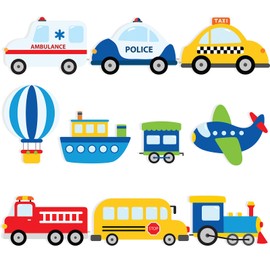 40 Pcs Transportation Cutouts for Kids' Party - Transportation Photo Prop - Transportation Party Decorations