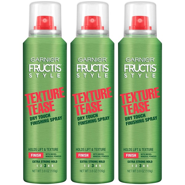 Garnier Fructis Style De-Constructed Texture Tease Dry Touch Finishing Spray, 3.8 Ounce (3 Count)